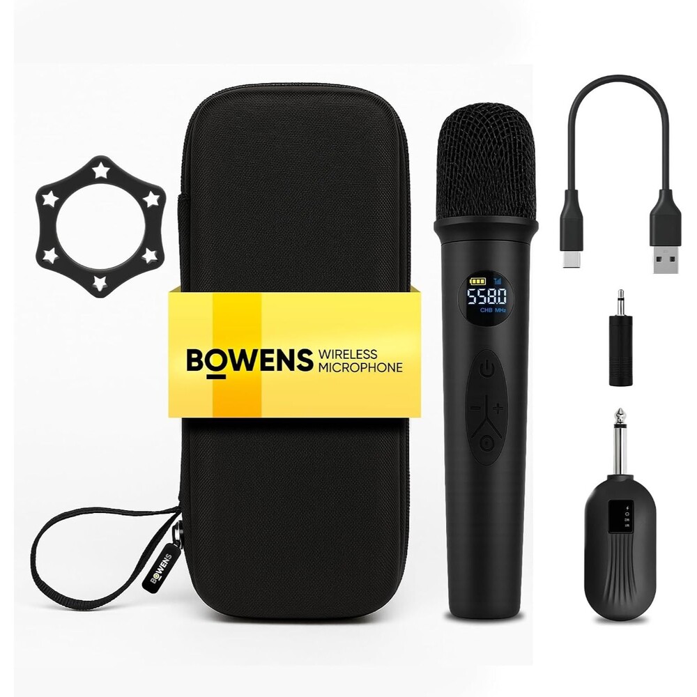 Bowens Wireless Karaoke Microphone System with Receiver LCD